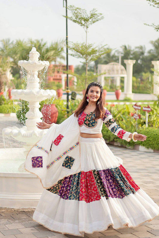 Pure Cotton With Ready Made Lace Codi Lace & Ready Made Latkan Dupatta Type Lehenga Choli