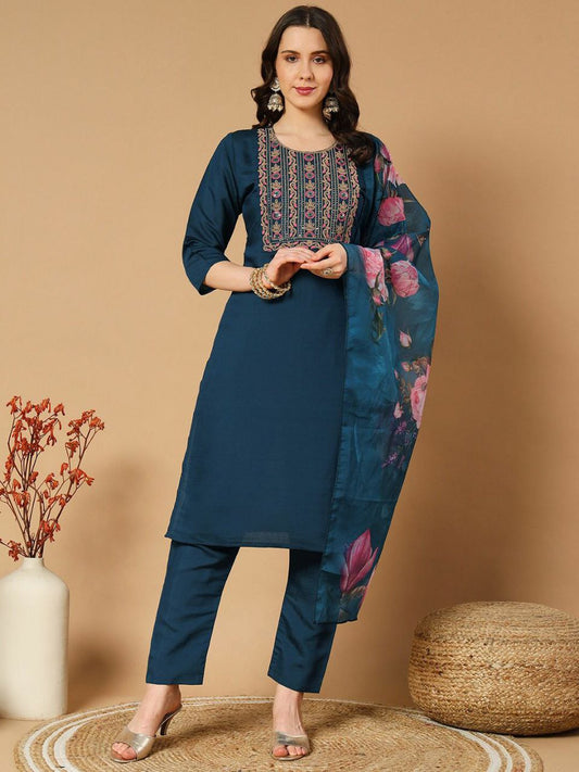 New Designers Kurti Pent Dupatta Set