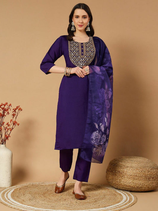 New Designers Kurti Pent Dupatta Set