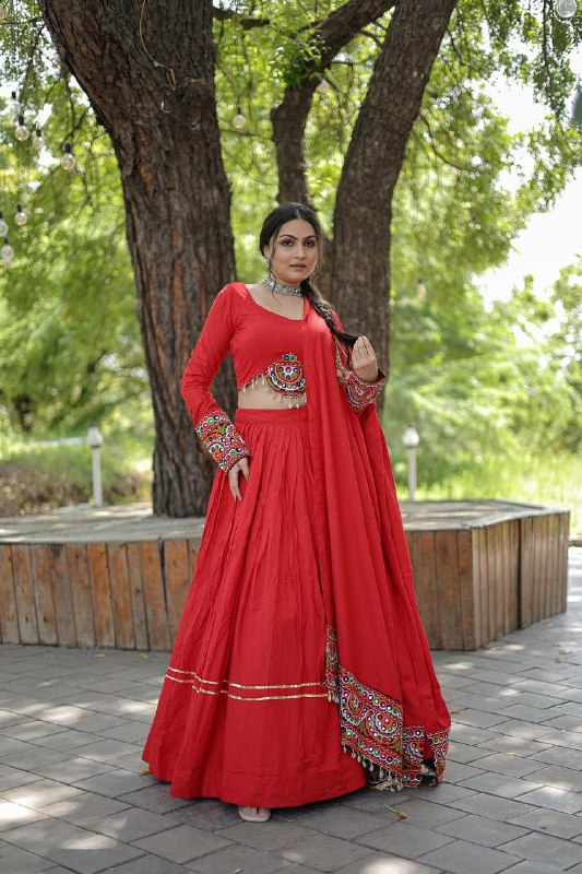 Reyon With Attractive Gota-Patti work Lehenga Choli