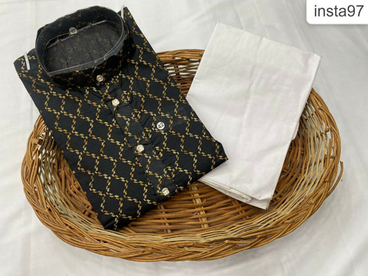 NEW DESIGNER MENS KURTA IN PURE COTTON