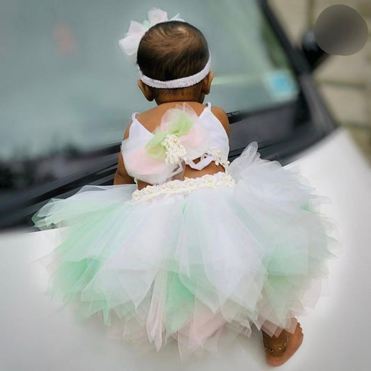 HEVY NET FULL FLAIR SKIRT ATTACHED WITH FULL ILASTIC BELT SKIRT AND TOP