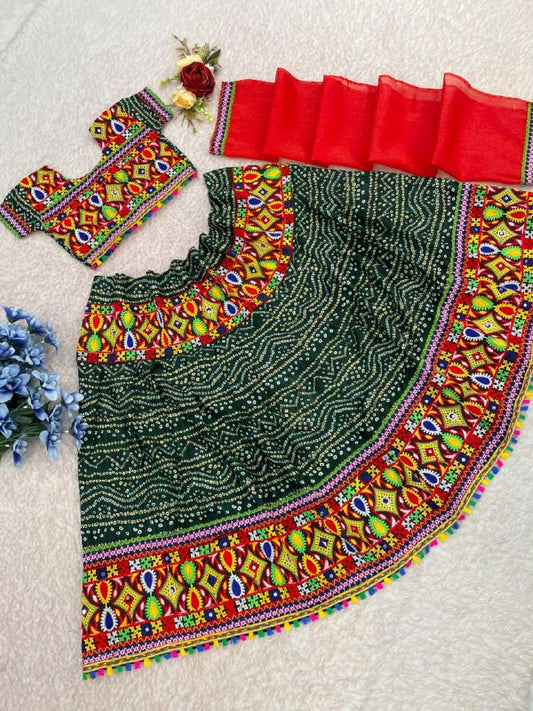 Pure Cotton WITH Embroidery Work and Real Mirror Work Choli