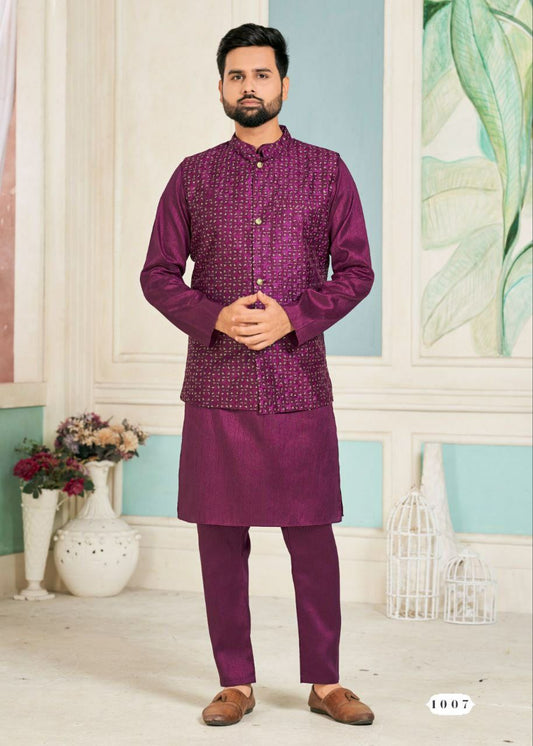 HEAVY BANGLORI SILK KURTA FOR MEN