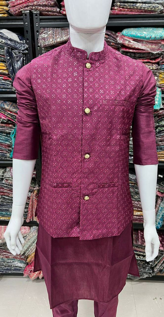 HEAVY BANGLORI SILK KURTA FOR MEN
