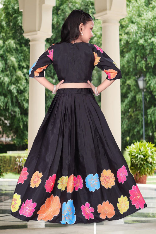 Heavy Pure Dal Satin With Soft Printed Work With Diamond WorkWith Lace Lehenga Choli