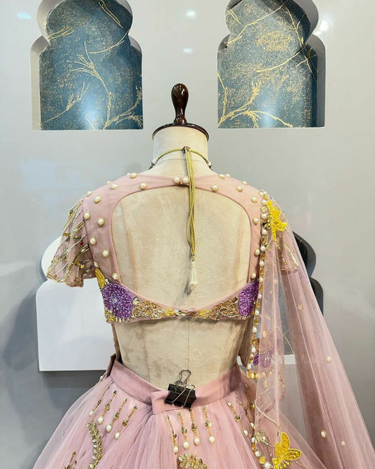 Tabby Silk Beige Color Lehenga Choli For Women