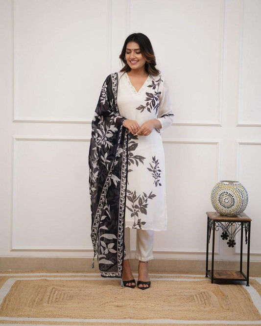 PREMIUM ORGANZA (TABY) WITH SEQUENCES EMBROIDERY WORK