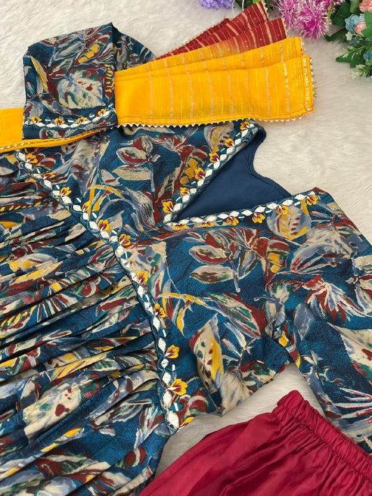 PURE VISCOSE PV CHANDERI MILL PRINTED WORK KURTI