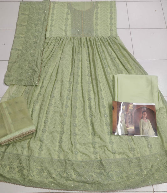 GEORGETTE WITH HEAVY EMBROIDERED ANARKALI KURTI