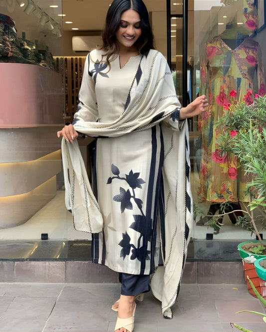 PURE MUSLIN WITH DIGITAL PRINT KURTI