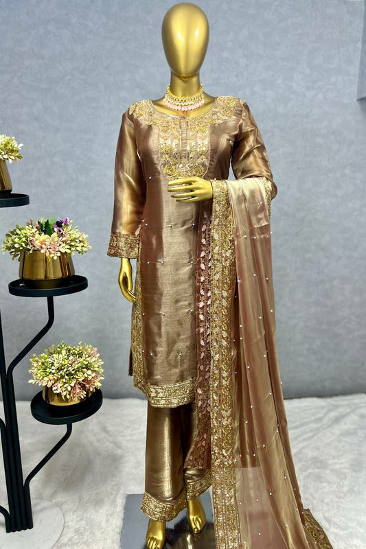 heavy Chini Work Kurti set For Women For Wedding And Functions