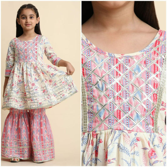 Beautiful Exclusive Kurta with A Sharara For Girls
