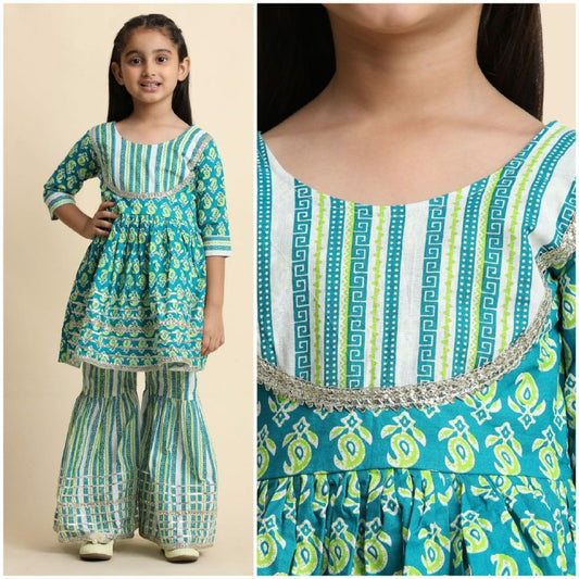 Beautiful Exclusive Kurta with A Sharara For Girls