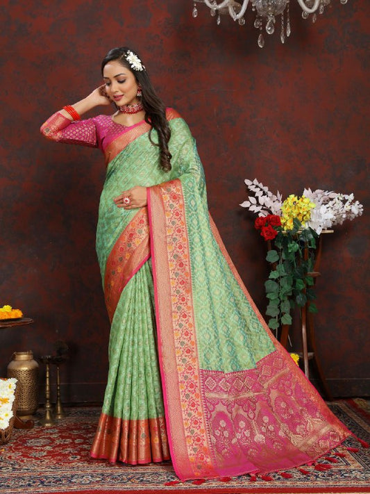 Soft Organza silk saree with zari weaving zari weawing design