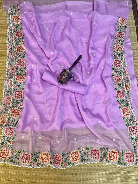 SOFT ORGANZA SILK SAREE