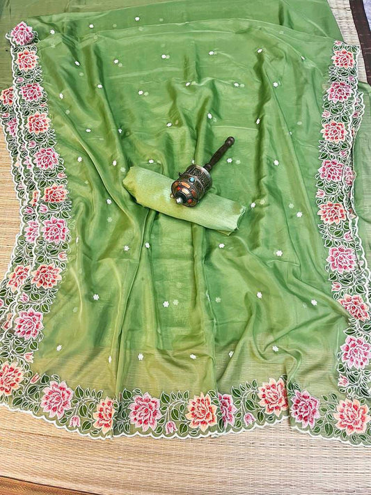 SOFT ORGANZA SILK SAREE