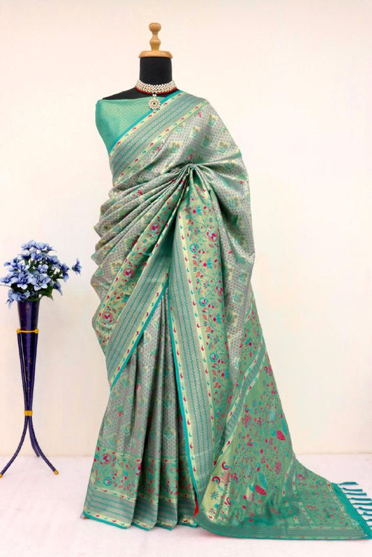 Pure Luxury Banarasi Silk with intricate Pure Zari Weaving