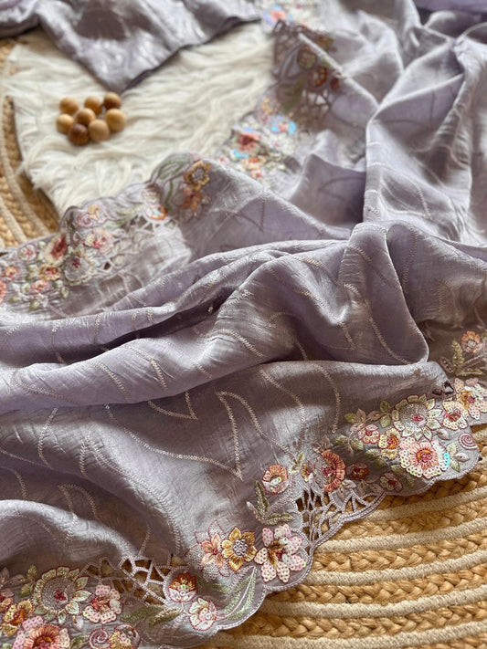 Exclusive Crunchi Moss sattin silk