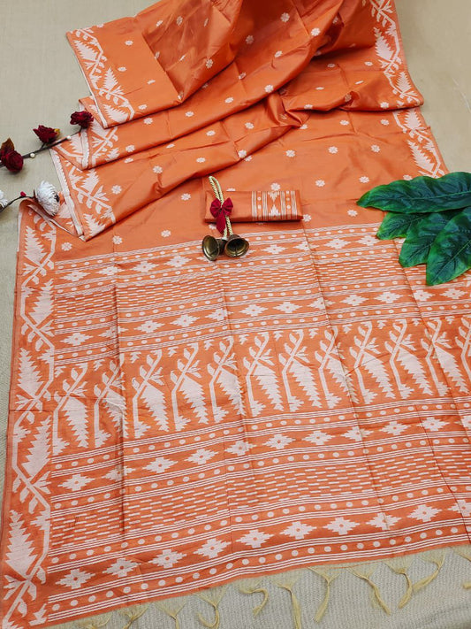 BANGLORI HANDLOOM RAW SILK SAREE