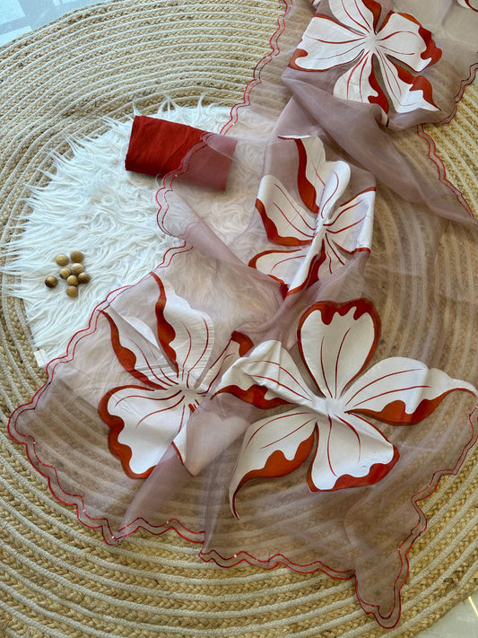 Beautiful premium Raw silk blouse And Saree