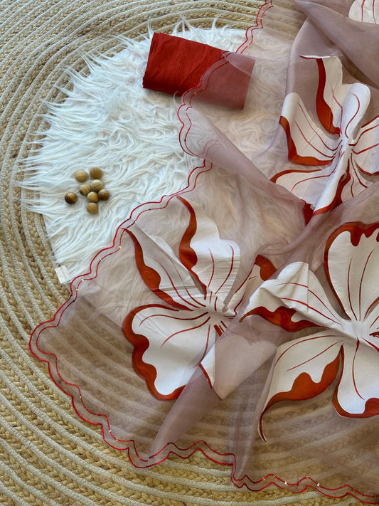 Beautiful premium Raw silk blouse And Saree