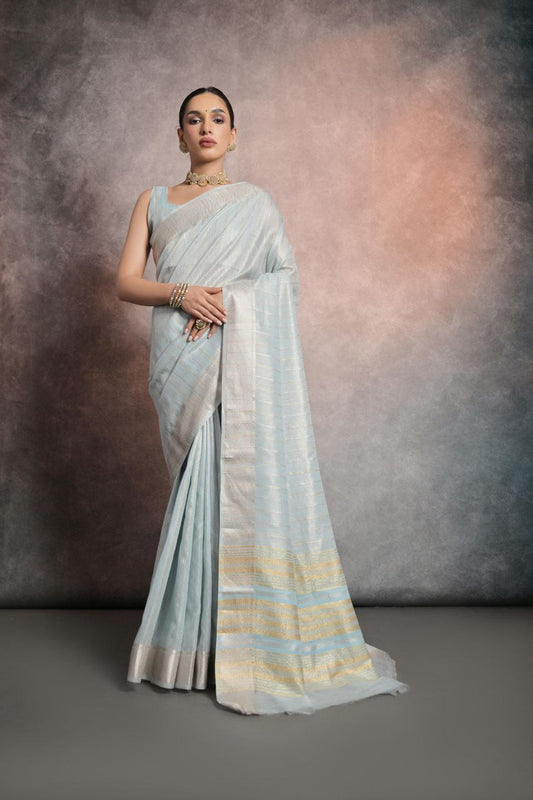 Soft Mulberry silk saree with all over classic zari weaving
