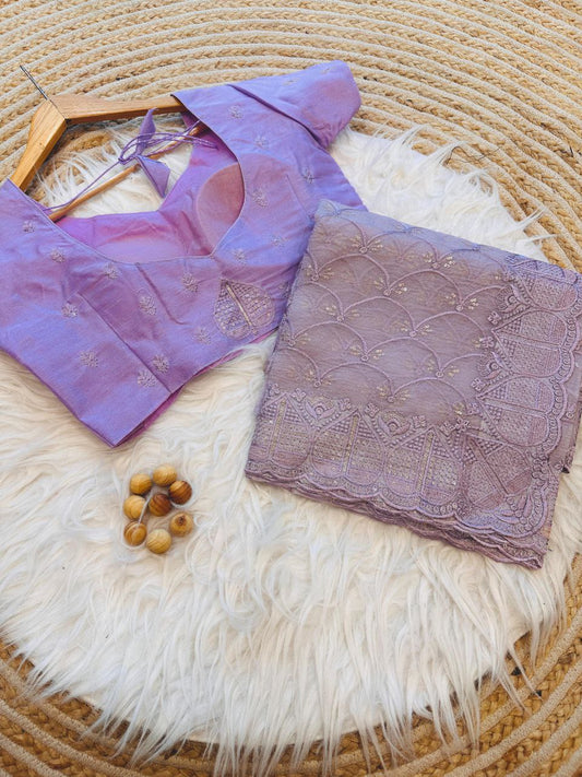 Superb Soft Refined Crushed Organza Silk Saree