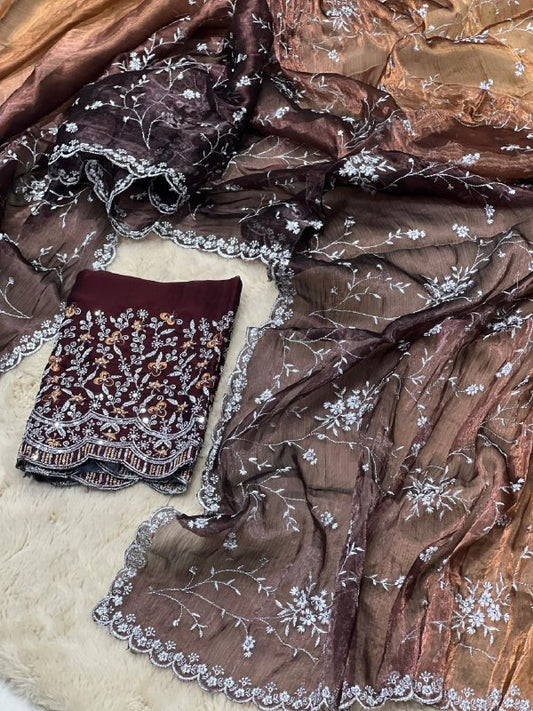 Designer pedding Jimmy choo with emrodiery and sequence work