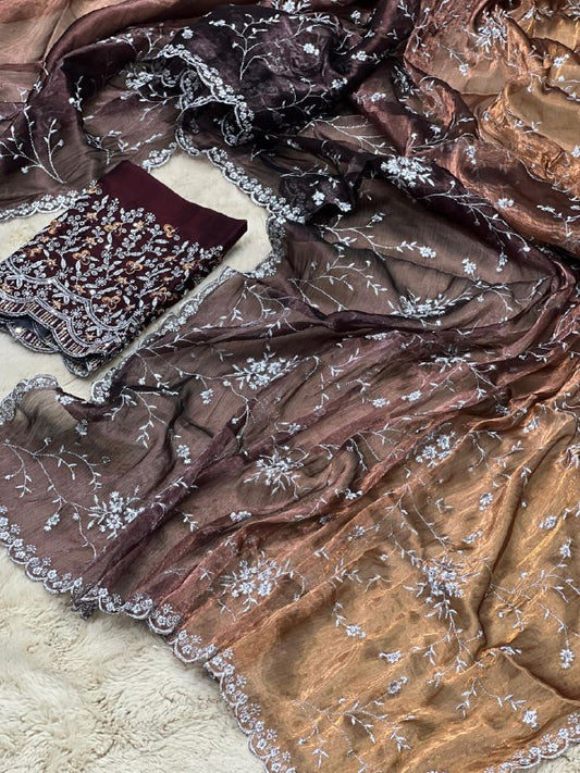 Designer pedding Jimmy choo with emrodiery and sequence work