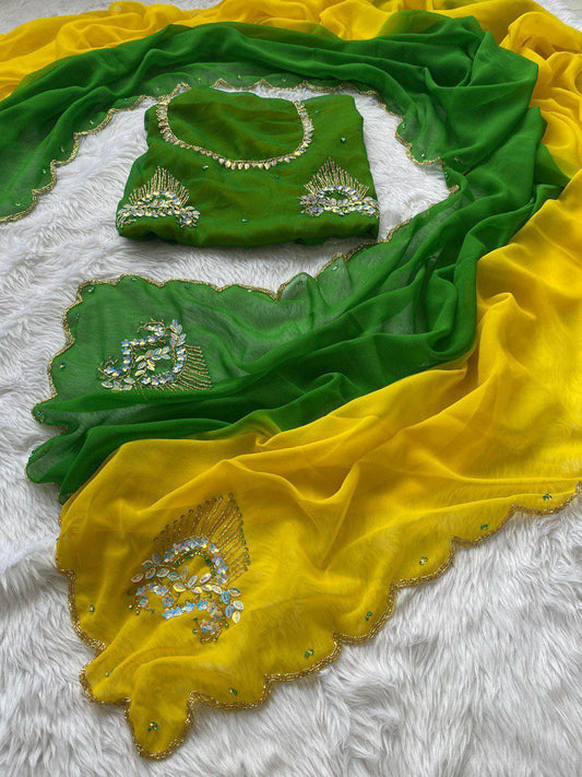 RICH GRACEFUL PADDING SOFT GEORGETTE SAREE