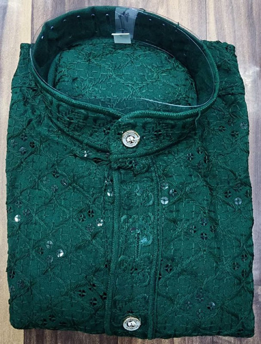 shaadi special With Lucknowi and Sequence Work Kurta