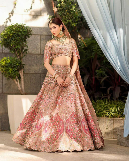 Slub Silk With Beautiful Embroidery Work , Dori Work With Heavy Sequins Work & Patch Work With Heavy Cancan And Canvas Lehenga Choli