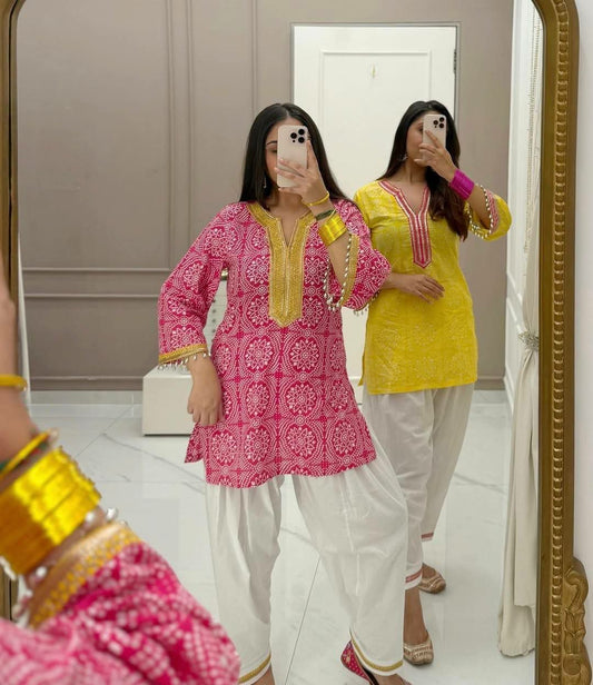 French Crepe With Micro Cotton Inner And Digital Print With Embroidery Sequence Work Salwar Suit