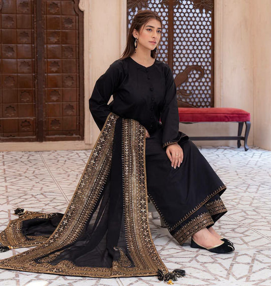 HAVY NATURAL CREP SILK WITH HAVY EMBROIDERY WORK AND MOTI WORK WITH MICRO COTAN AND ELASTIC WITH EMBRODARY