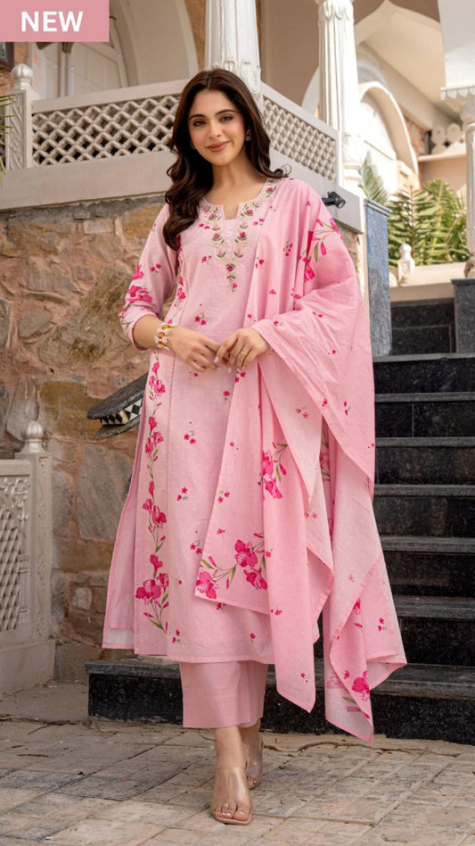 PURE VISCOSE CHANDERI JACQUARD BUTTI WITH HEAVY SEQUENCE EMBROIDERY WORK HEAVY CHANDERI PRINTED DUPPATA
