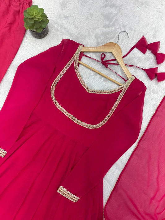 :PURE SOFT HEAVY FOX GEORGETTE FABRIC INNER MICRO COTTON