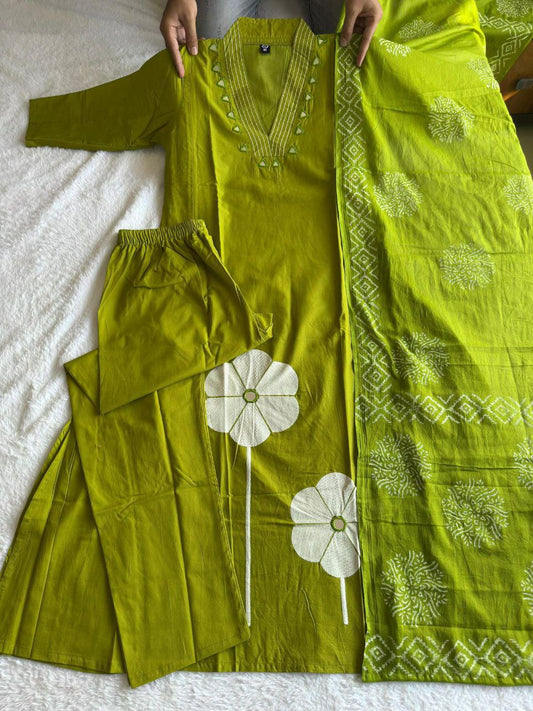 Embroidery Work With Real Mirror Hand Work