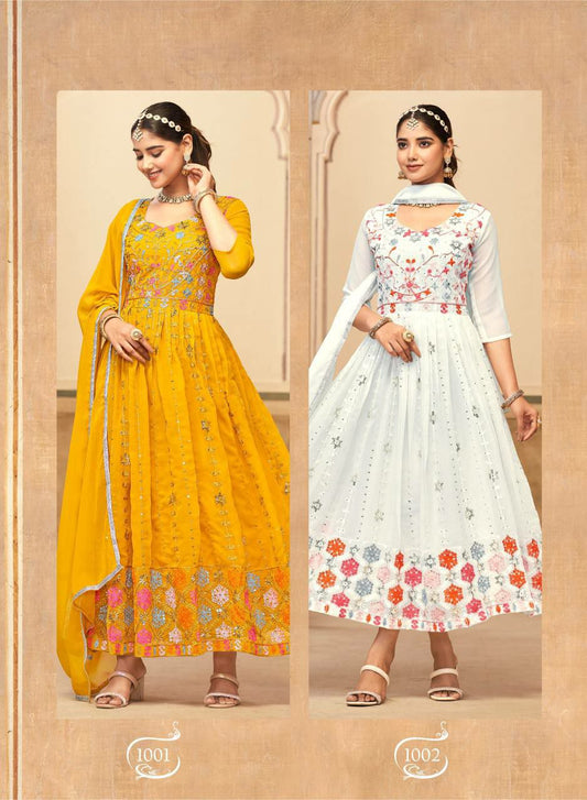 Rang Rasiya Long Gown With Duppata