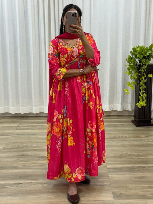 Party wear Aliya cut Dresses Dupatta pant