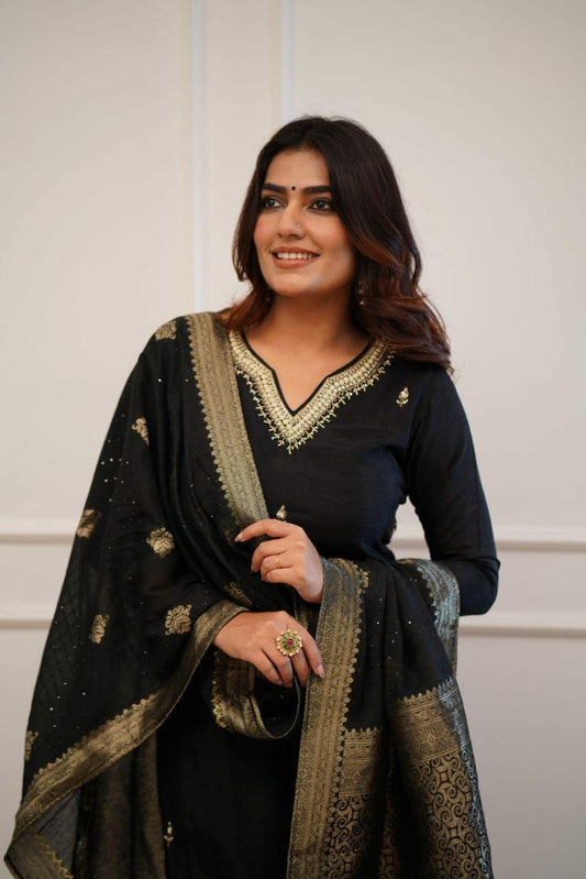 VISCOSE CHANDERI WITH SEQUENCE CODING EMBROIDERY WORK KURTIS