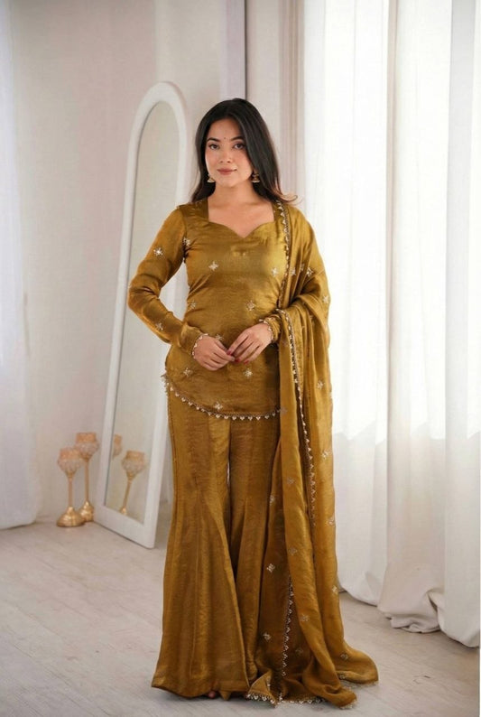 Premium Royal Teal Ethnic Set with Shimmering Silk Finish and Matching Dupatta