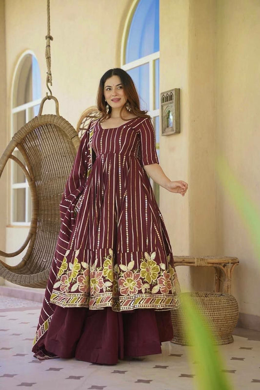 Heavy Faux Georgette Anarkali Gown