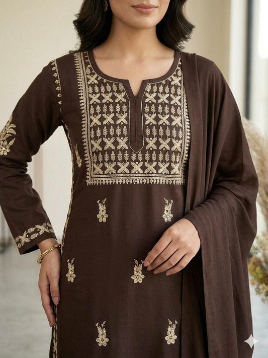 High-Grade Premium Rayon Coffe Kurti Set