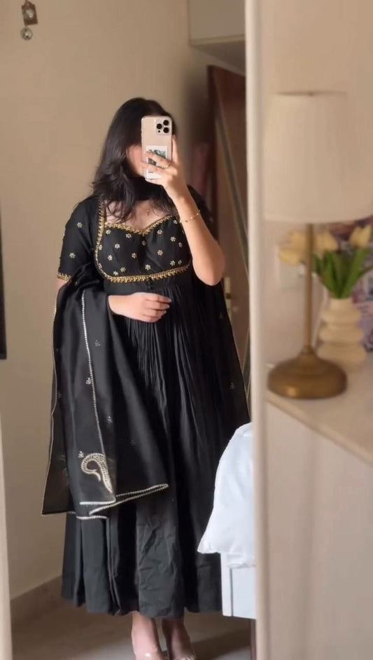 Vichitra Silk Top And bottom Set Kurti