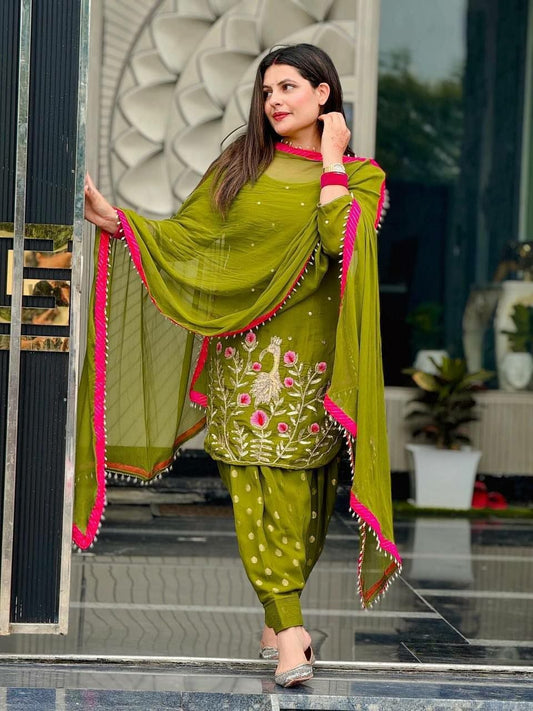 HEAVY FAUX GEOORGETTE Patiyala Suite