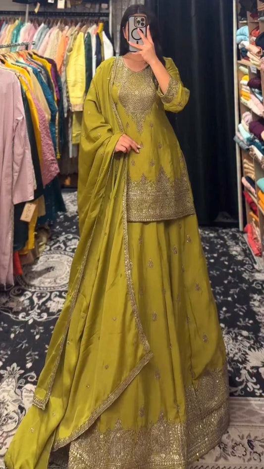 Skirt And Kurti Set Duppata