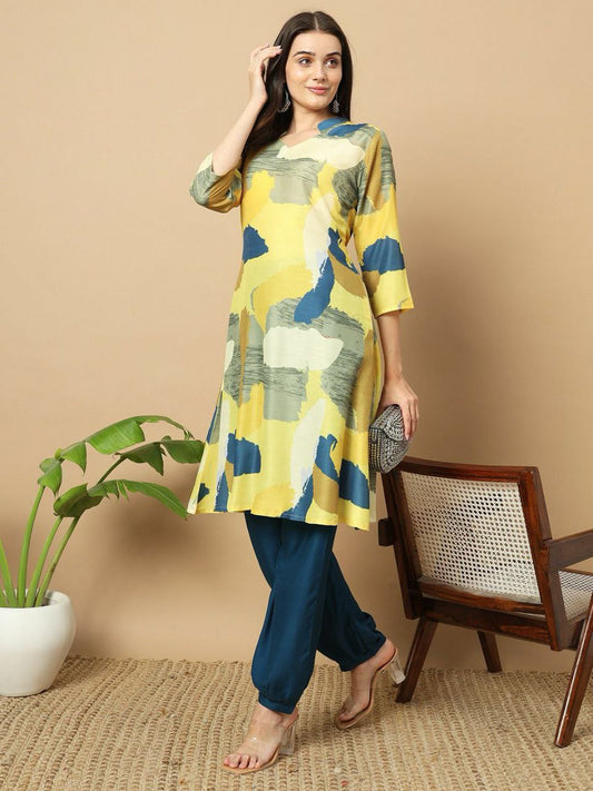 Printed Muslin Kurta and Patiyala Collection