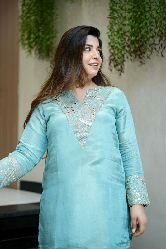 PURE VISCOSE SIMER SILK WITH SEQUENCE COADING EMBROIDERY WORK