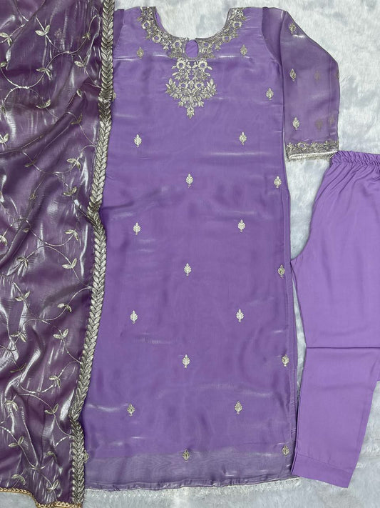 Pure Jimmy Choo Silk And Sleeve With Work And Latkan Kurti